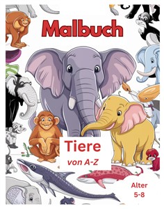 Tiere von A-Z Malbuch